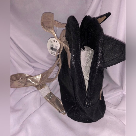 Child’s black glitter Kitty cat back pack - Picture 3 of 10